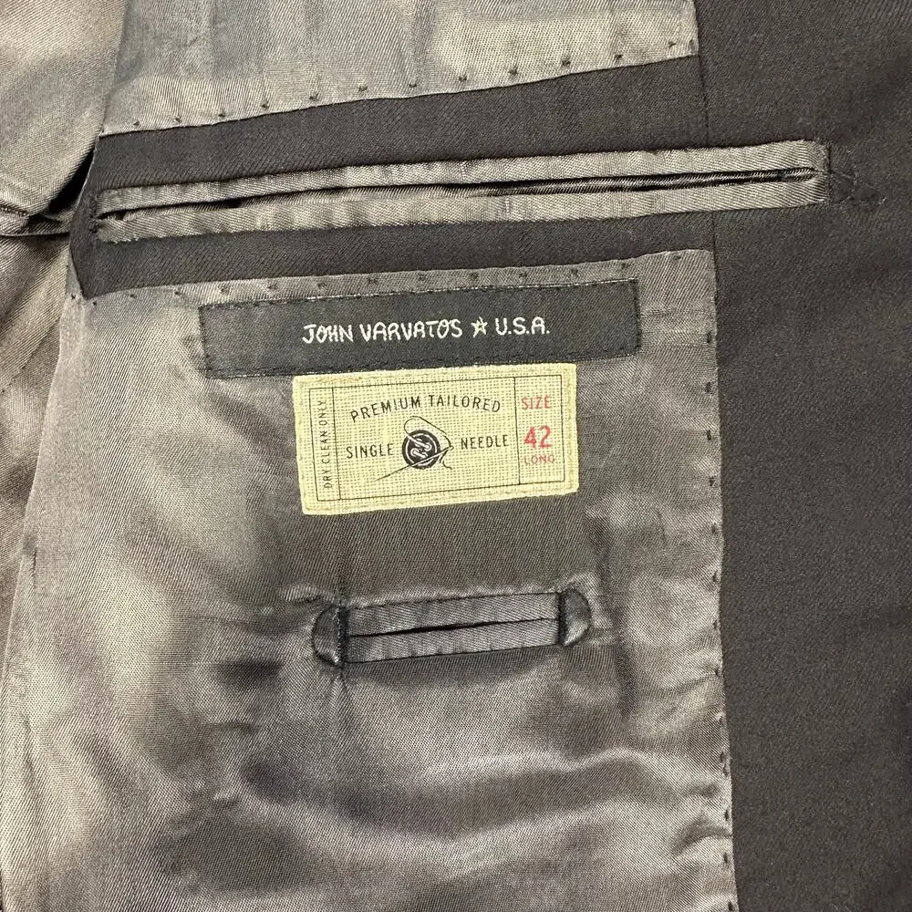 John Varvatos Men's Austin Jacket Single Breast Wool Blazer Sport Coat 42L